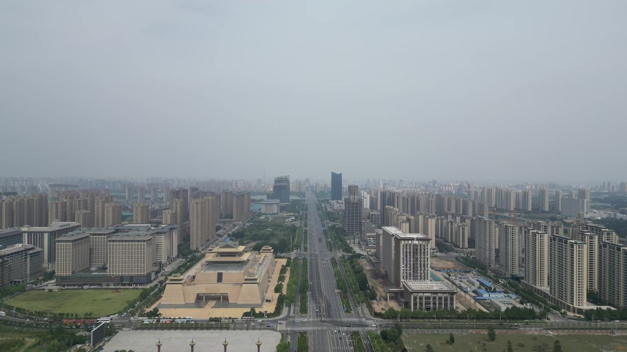 河南开封城市建设航拍