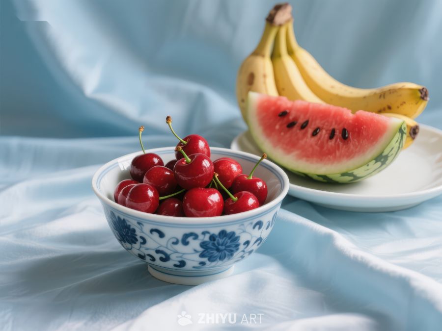 樱桃、西瓜与香蕉的清新组合 699