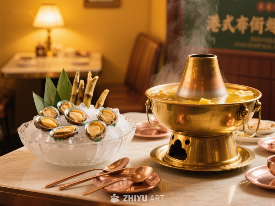 热气腾腾的火锅与新鲜生蚝 548