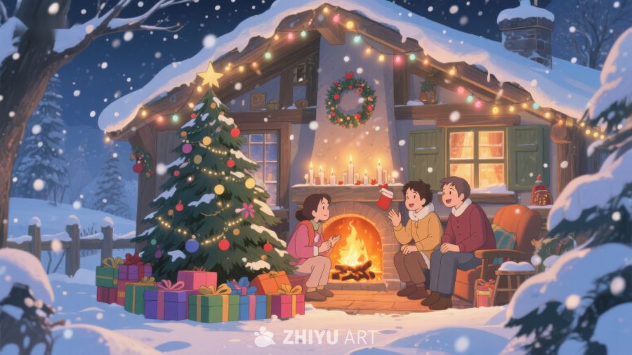 雪夜温馨圣诞小屋 390