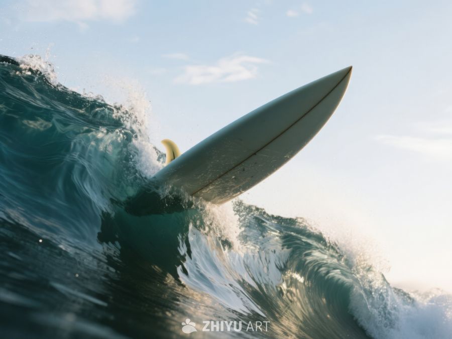 冲浪板划破海浪瞬间 37