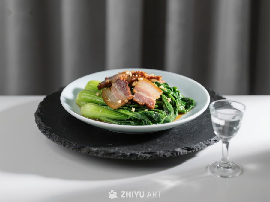 青菜培根盘配清水小酌 675