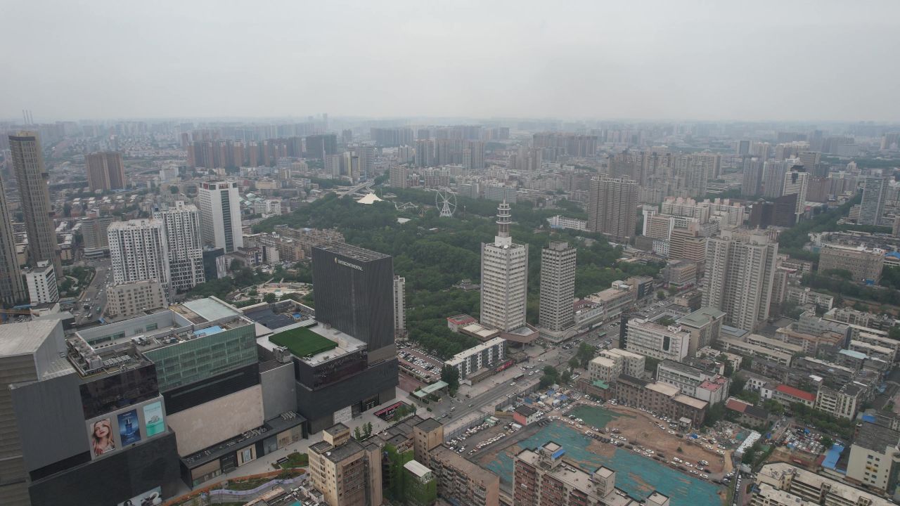 河南郑州城市风光航拍