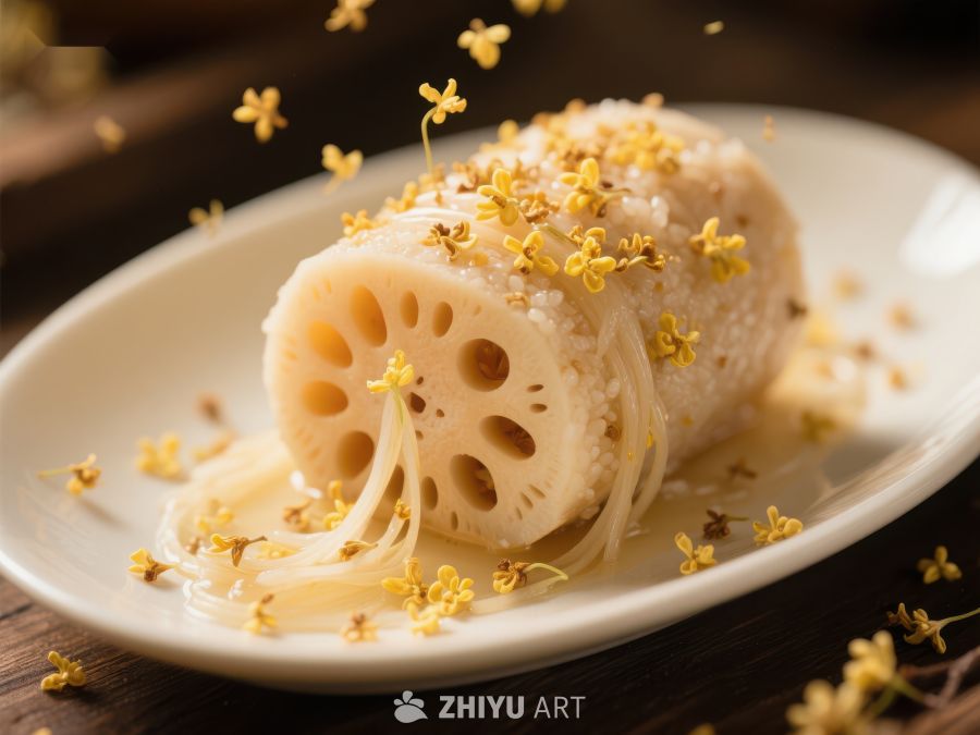 桂花糯米藕，传统美食的精致呈现 139