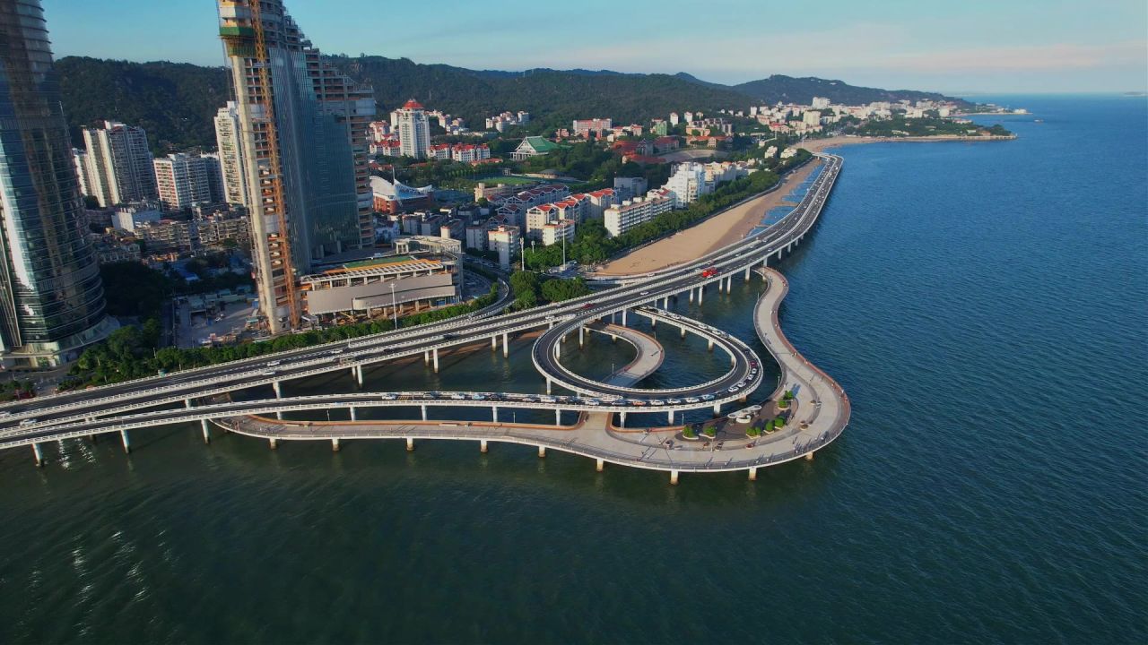 厦门航拍演武大桥景观
