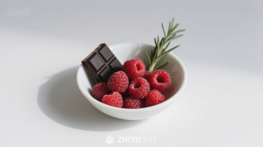 巧克力与覆盆子的清新组合