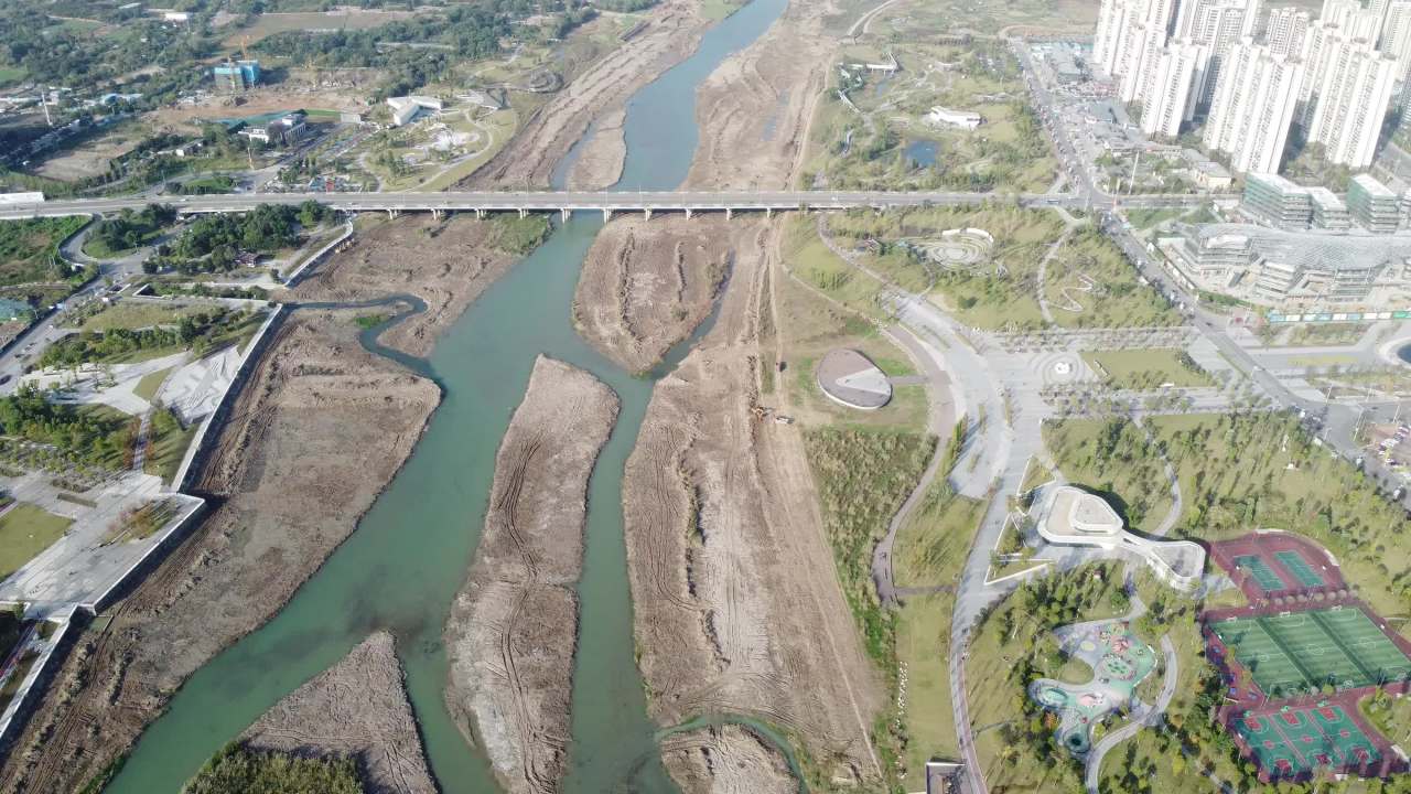 航拍绵远河 6