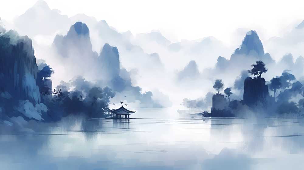 山水画每一幅都是艺术