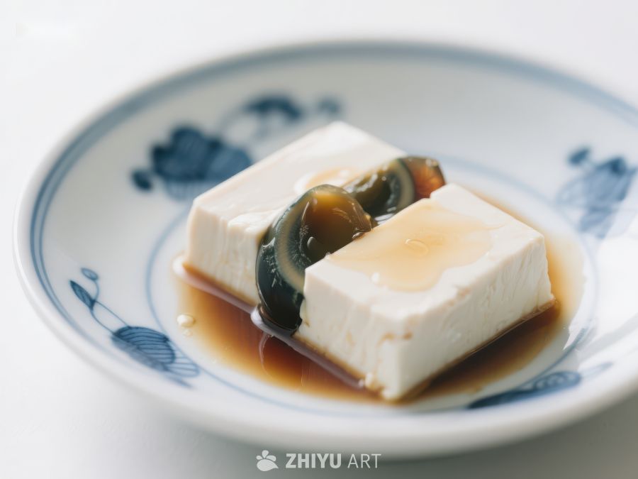 日式豆腐配皮蛋，淋酱油 1332