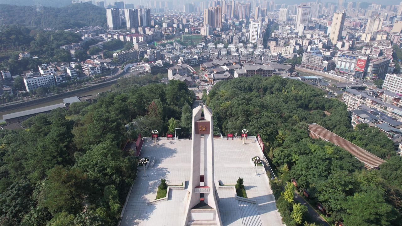 湖南郴州东塔公园湖南起义纪念塔