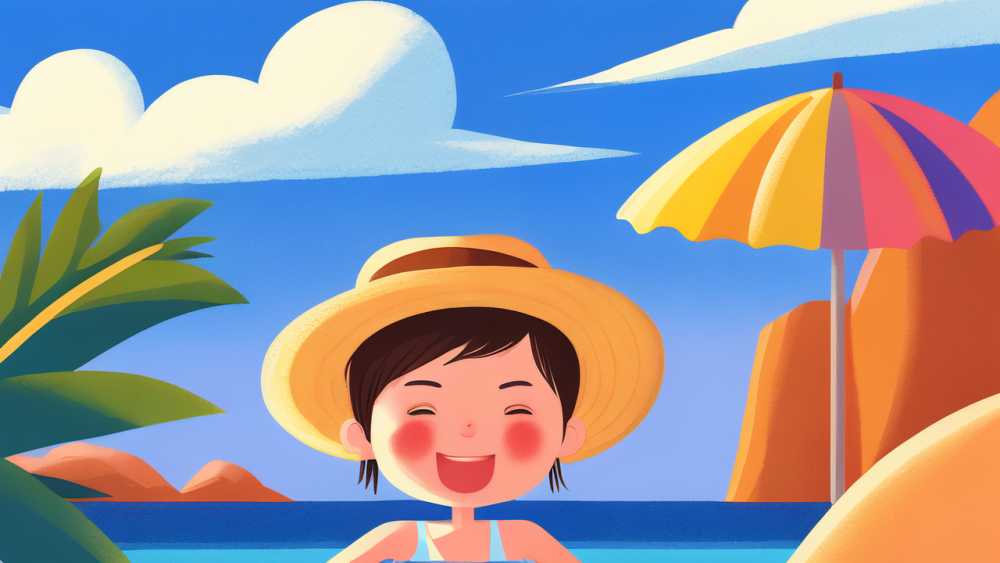 户外插画小暑夏季