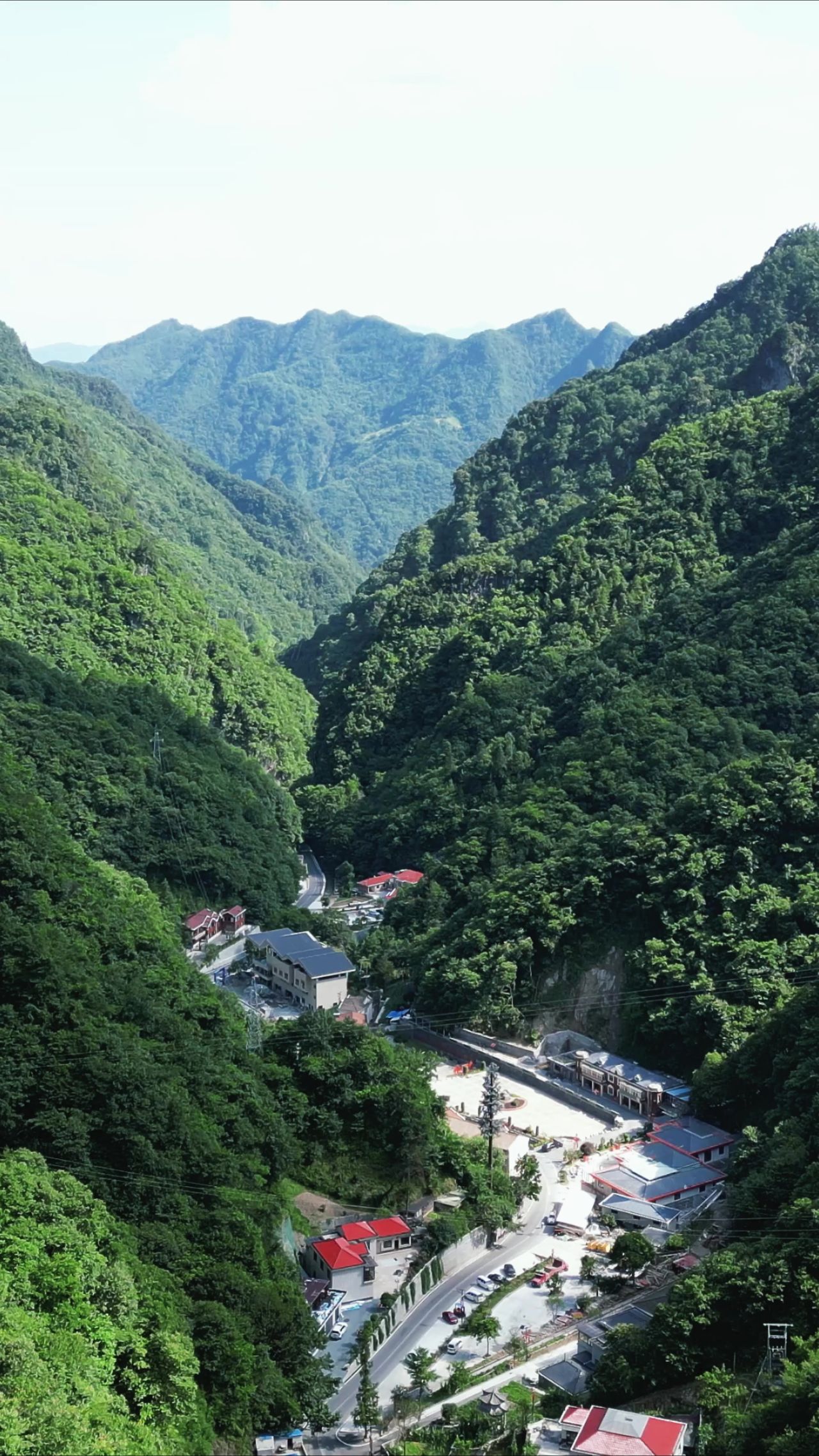 湖北襄阳尧治河4A景区景竖屏航拍