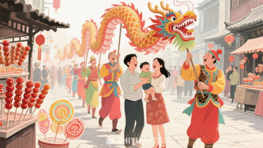 热闹街市舞龙庆新春 812