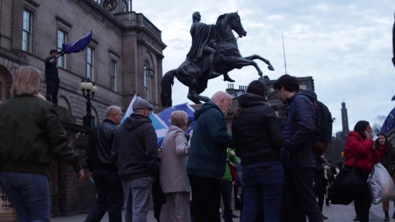 苏格兰爱丁堡欧洲联盟抗议
