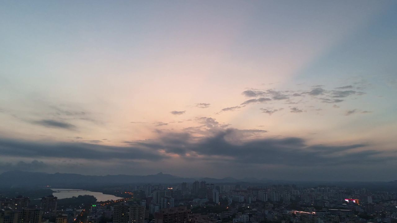 延时摄影晚霞