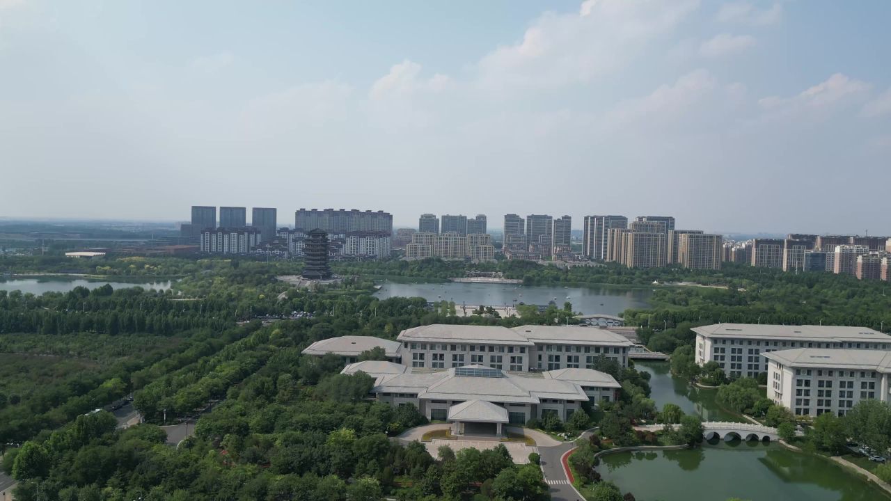  航拍淄博齐盛国际宾馆