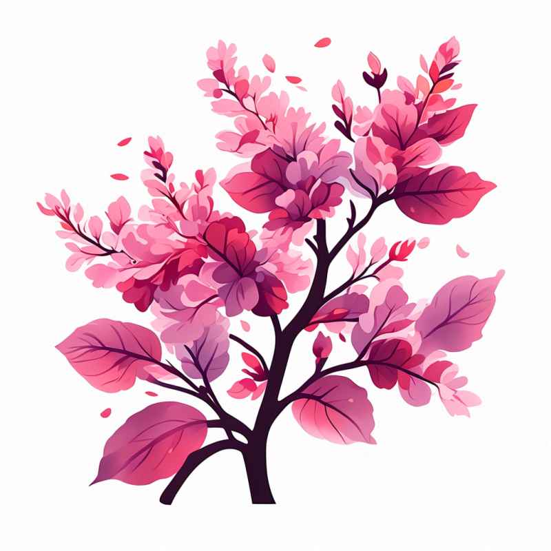 紫荆花扁平插画 9