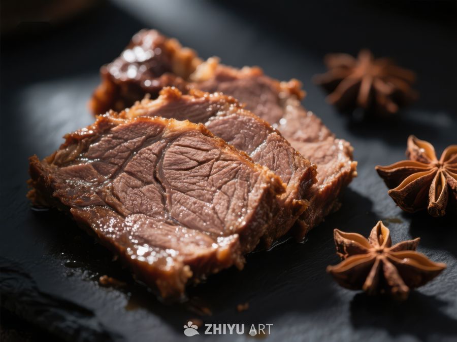 香料点缀的烤肉切片 1654