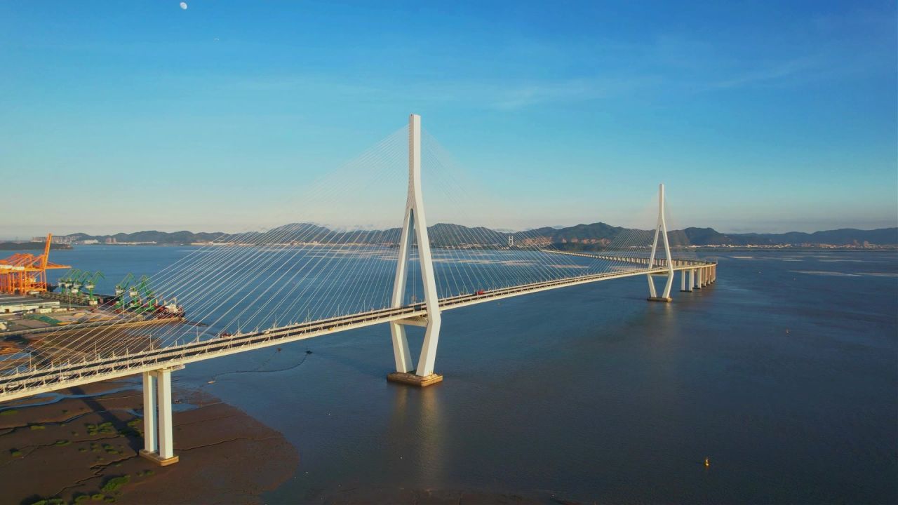 厦门航拍厦漳大桥景观