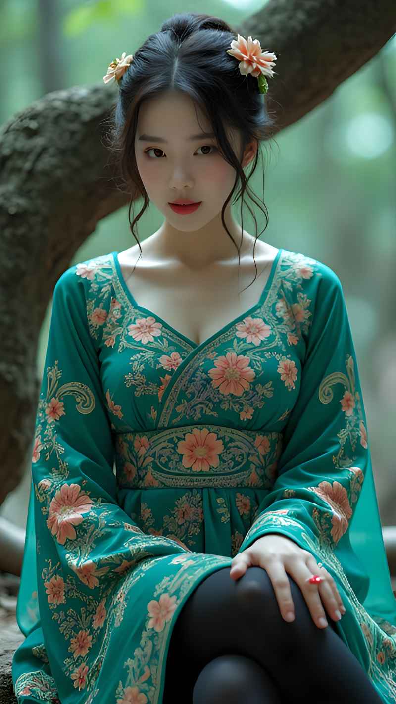 森林系好看拍摄特色美女 30