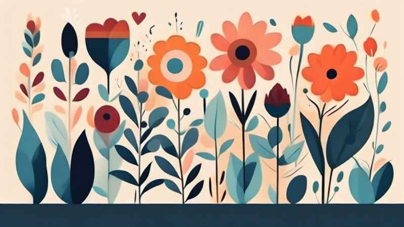 花朵植物插画背景 29
