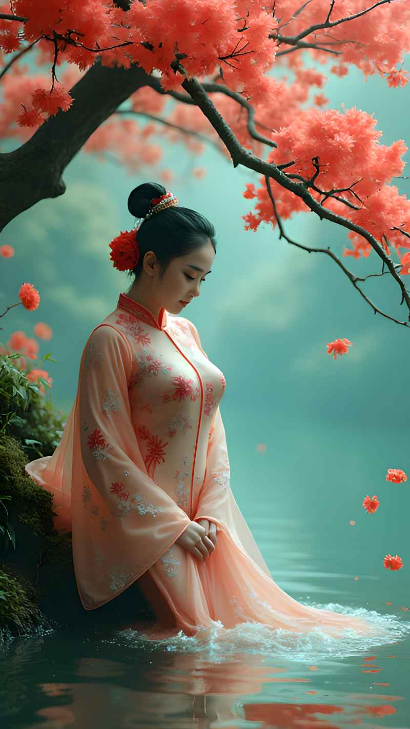 森林系好看拍摄特色美女 44