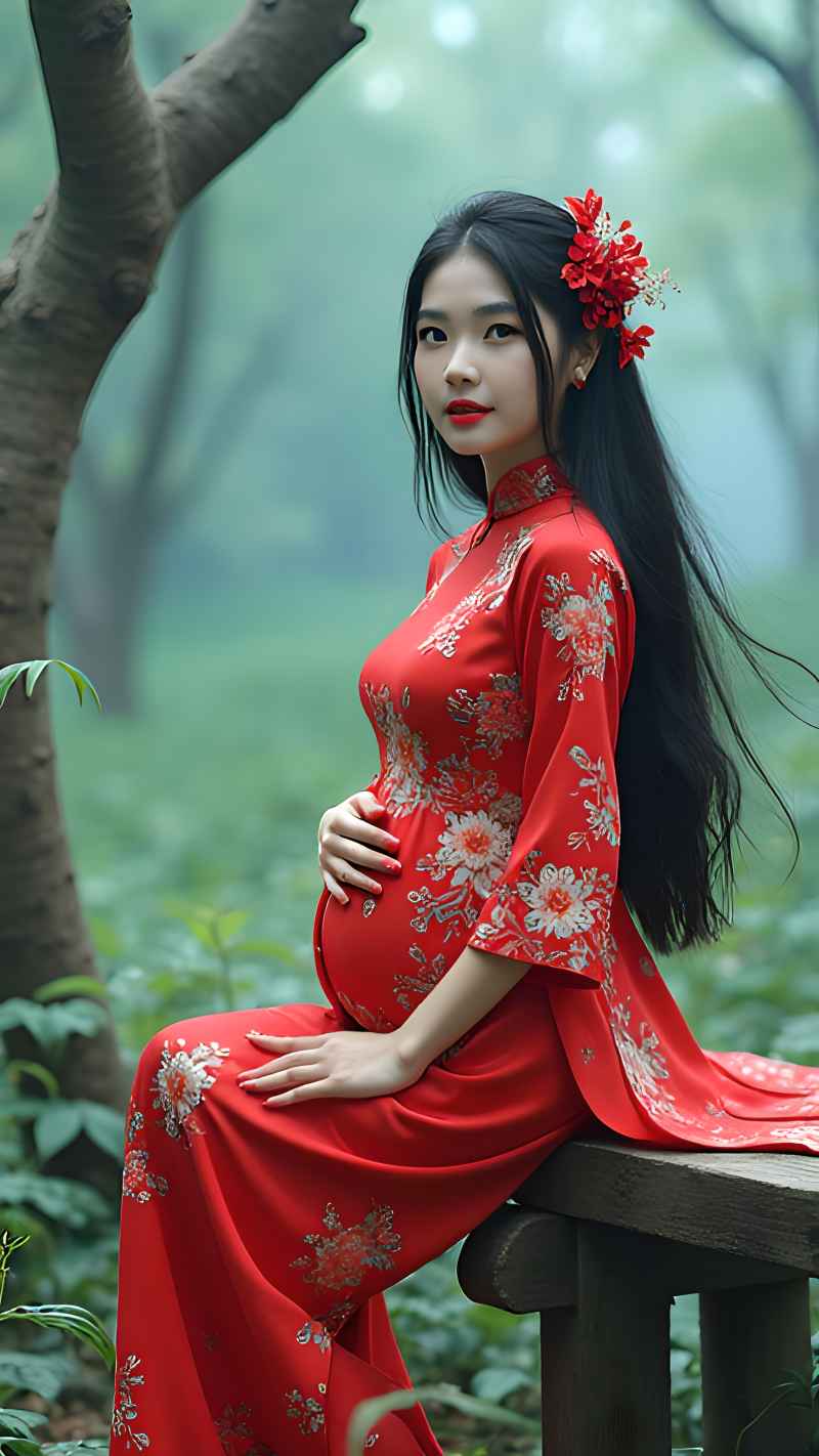 红色女子户外拍摄系列高清艺术视觉 21