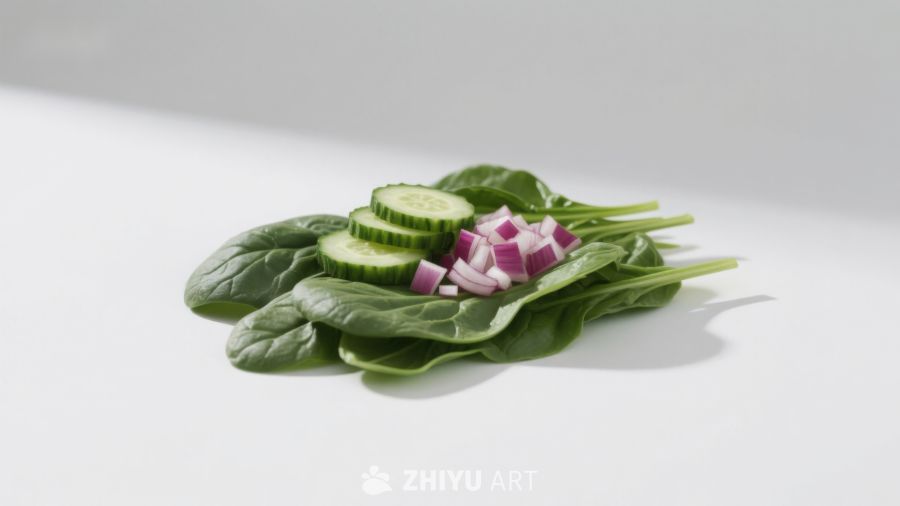 新鲜蔬菜沙拉食材组合