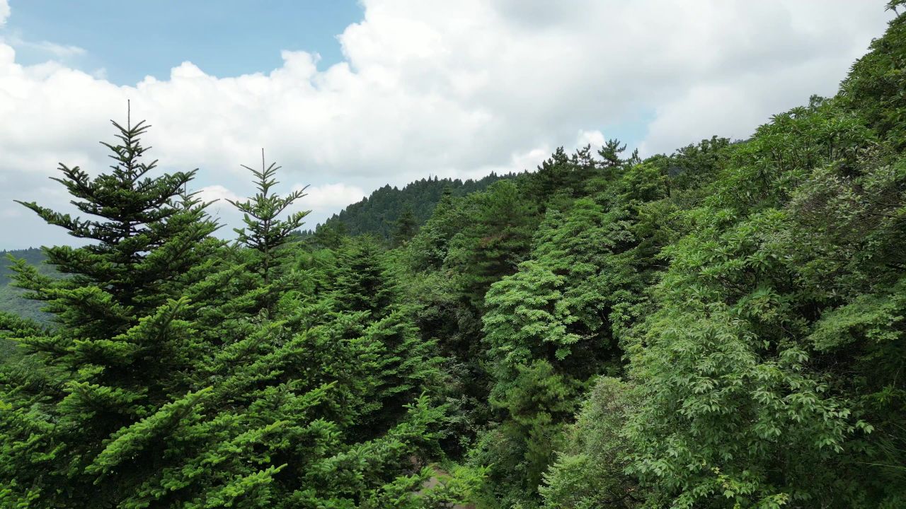 祖国大好河山壮丽山河蓝天白云航拍 