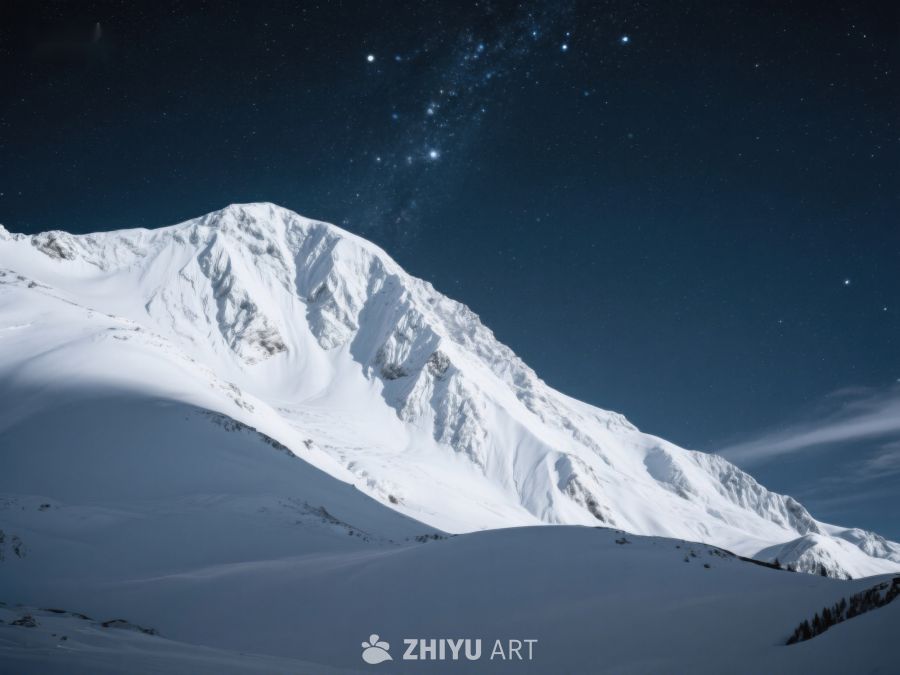 雪山夜景，星空璀璨 229