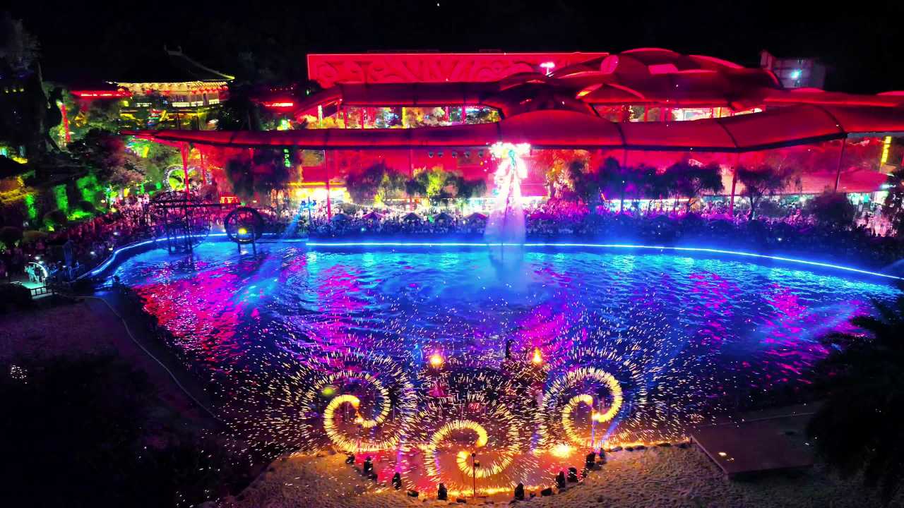夜空下的烟花盛宴