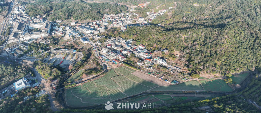 浙江台州天台县国清寺航拍全景 17