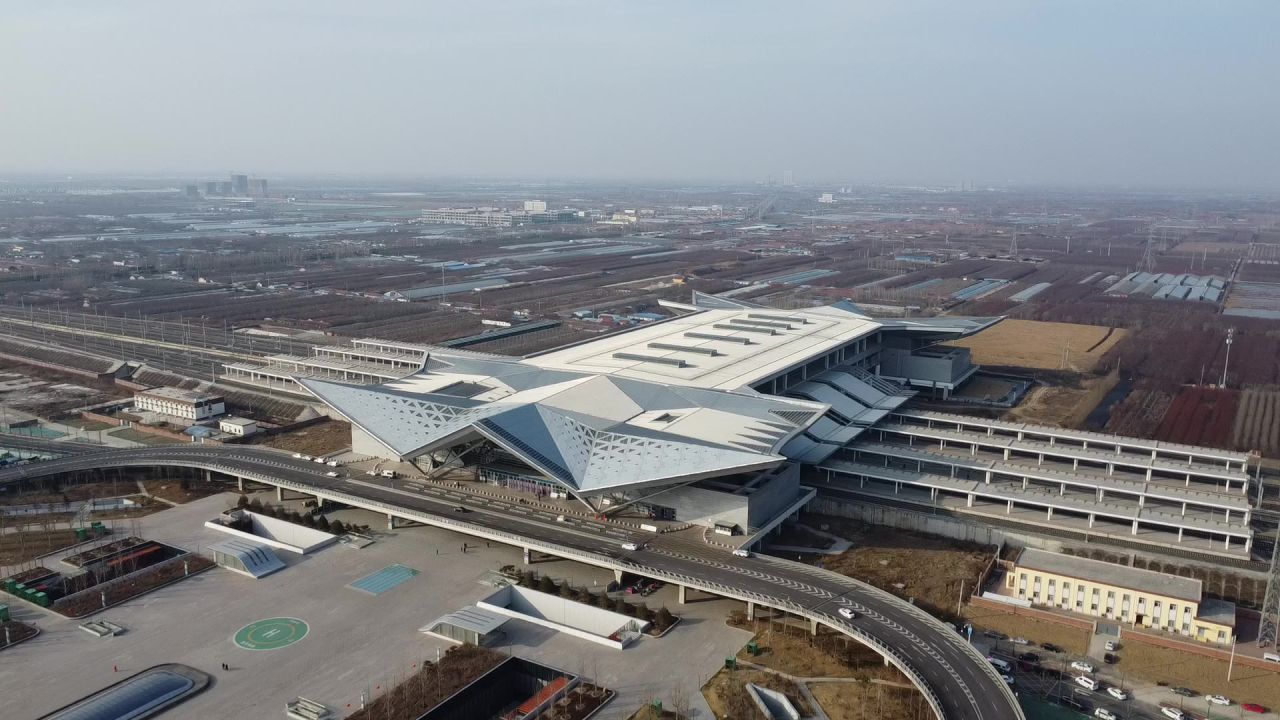 航拍潍坊北站