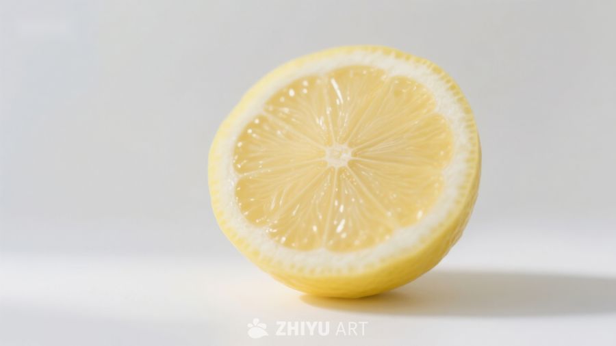 新鲜柠檬切片特写 787