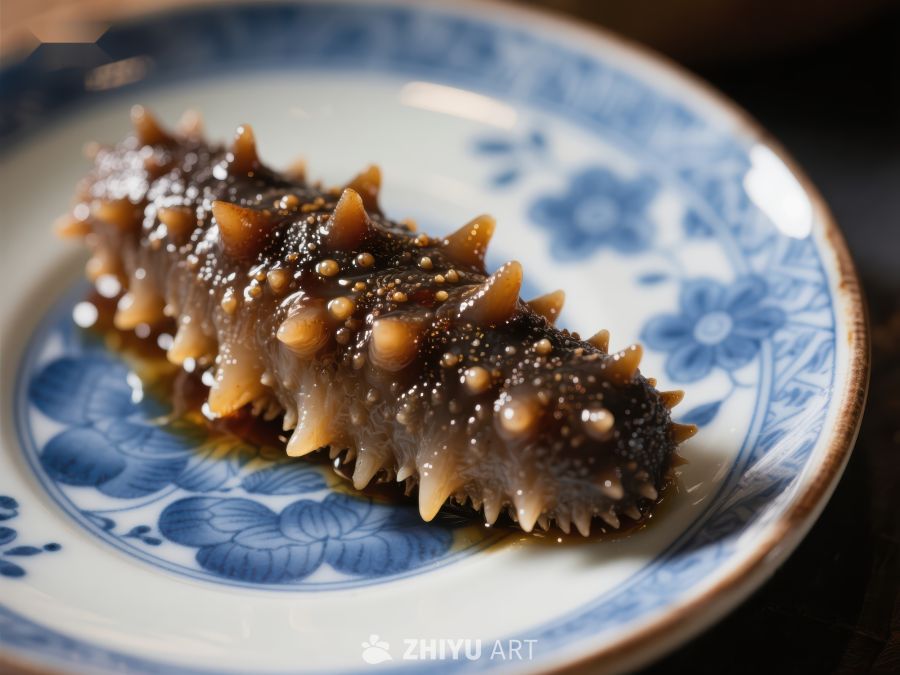 海参特写：盘中珍馐