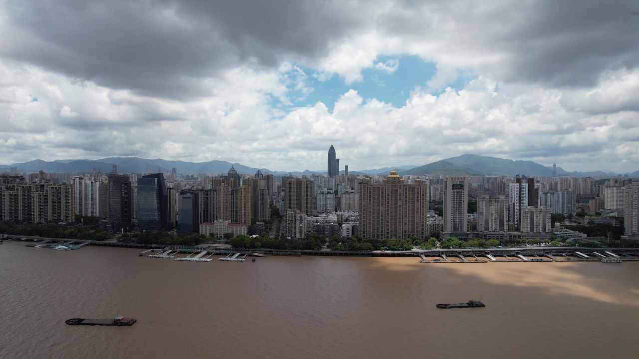 浙江温州城市风光航拍
