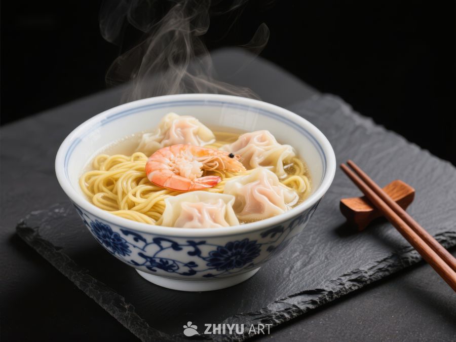 热腾腾的虾仁馄饨面 1007