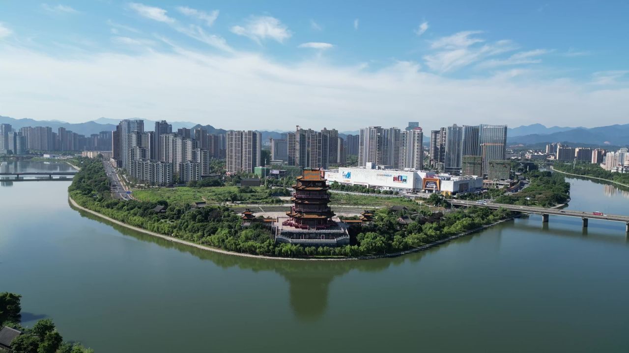  航拍宜春多胜楼