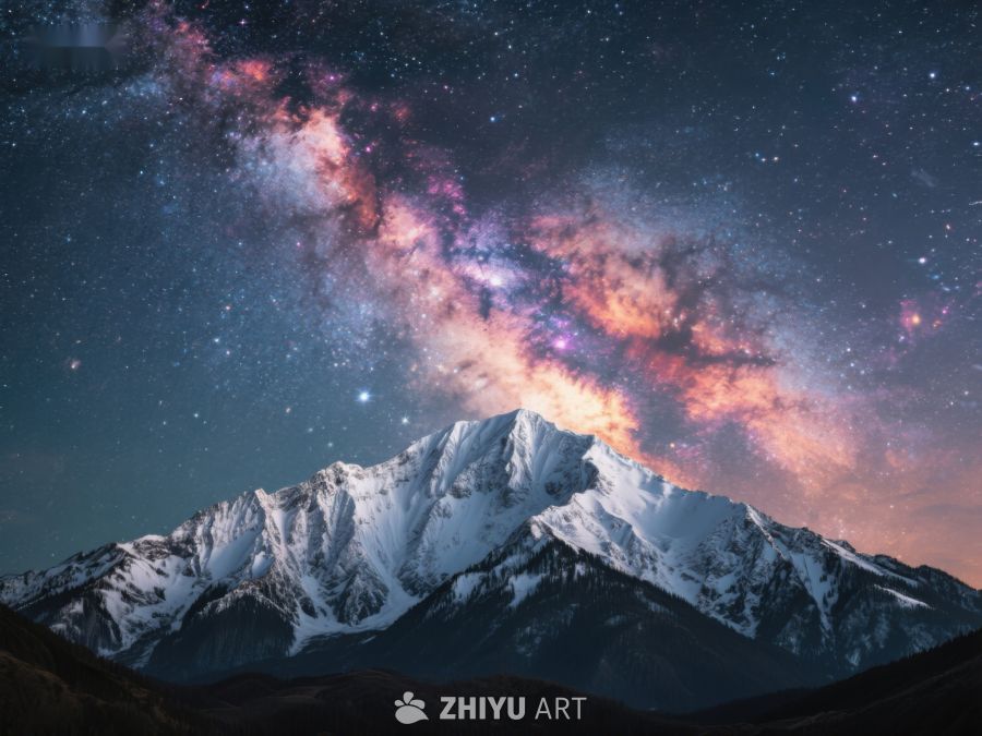 雪山之巅与银河星空 249