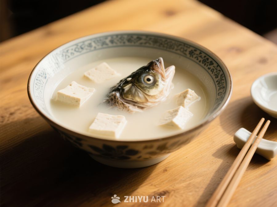 鱼头豆腐汤，温馨家常美味 1125