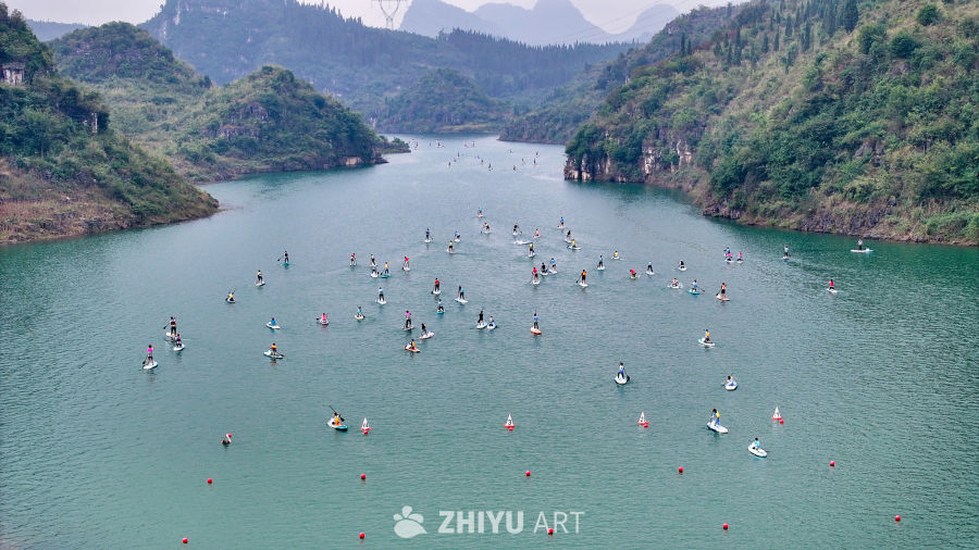 山水间桨板比赛 水上桨板运动 25