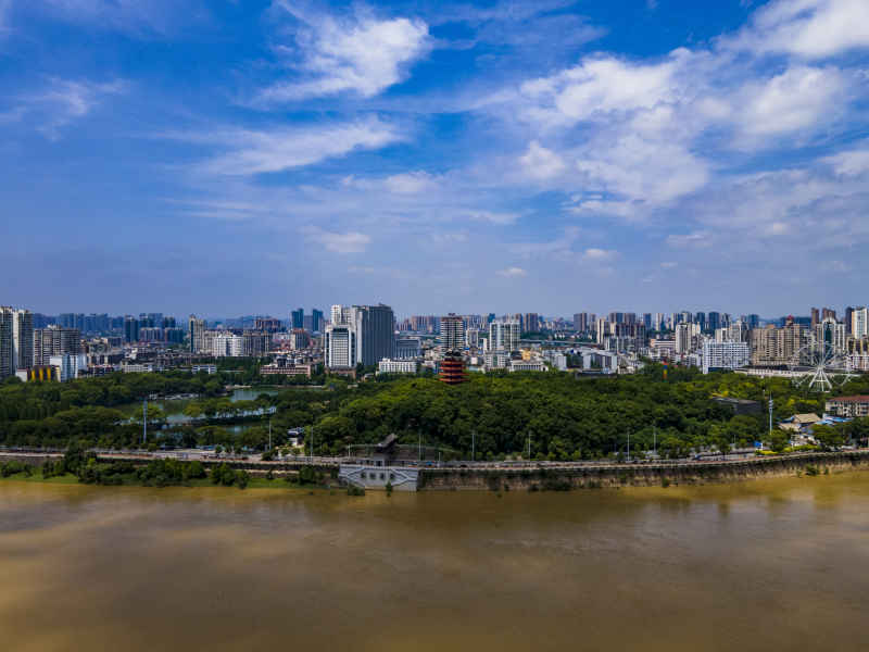 湖南株洲城市风光航拍