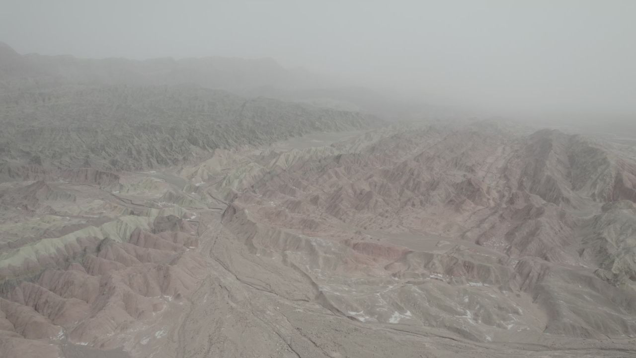 伽师丹霞地貌航拍 7