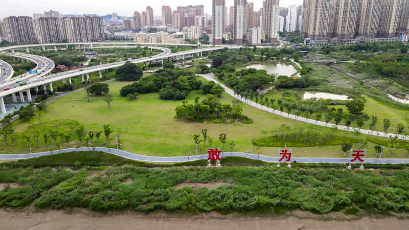 福建泉州城市风光航拍图 