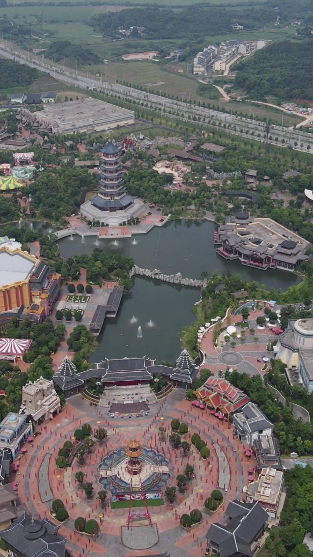 空中俯瞰主题乐园