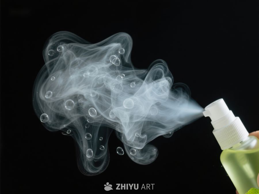 喷雾器释放泡沫与气泡 324