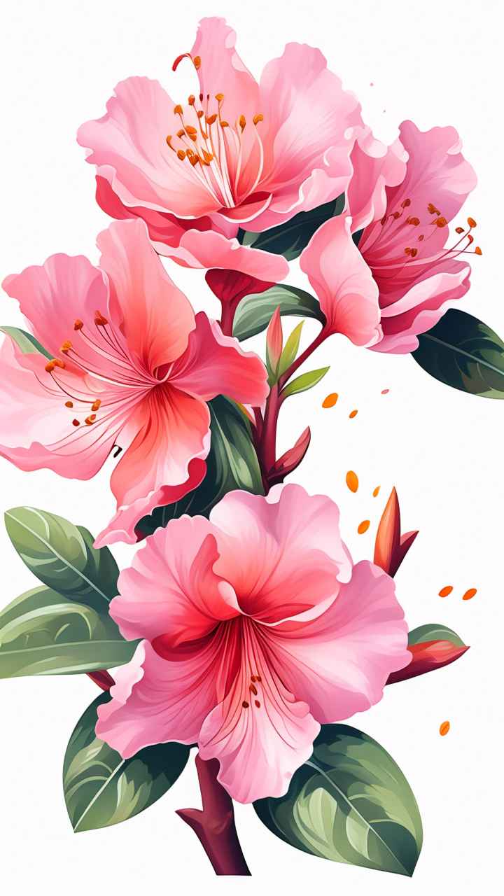 杜鹃花摄影图插画 13