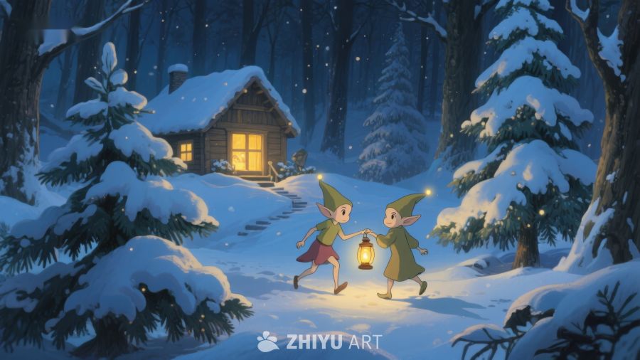 冬夜森林中的小精灵 60