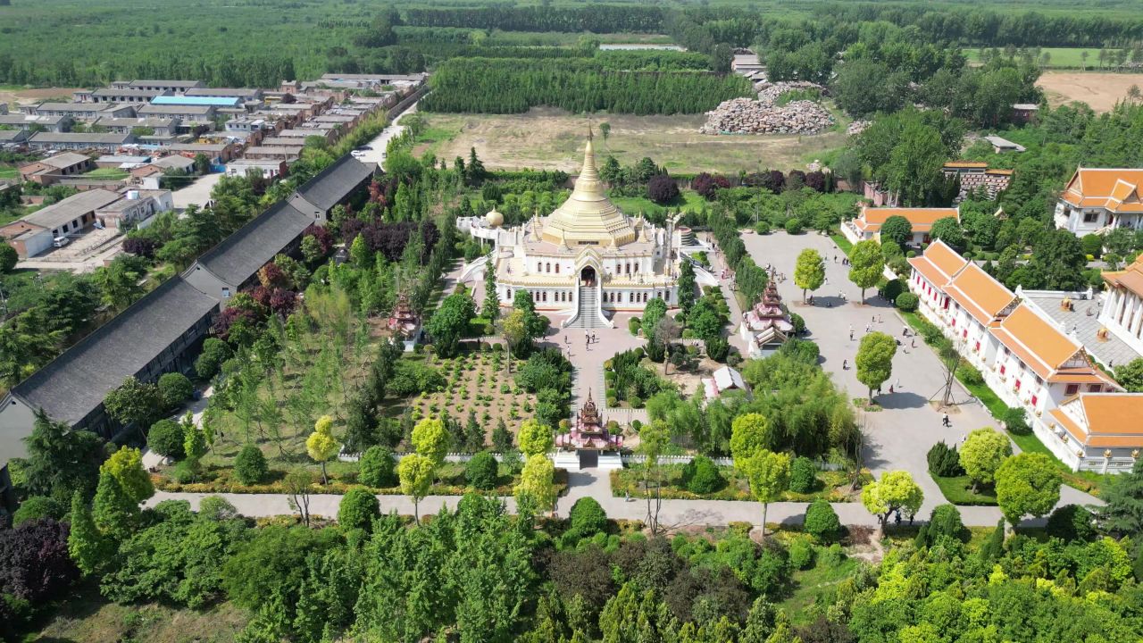 河南洛阳城市风光旅游景区航拍 