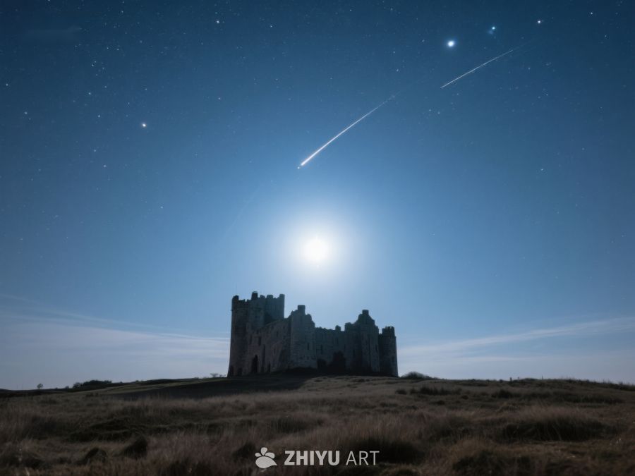 夜空下的古堡剪影 315